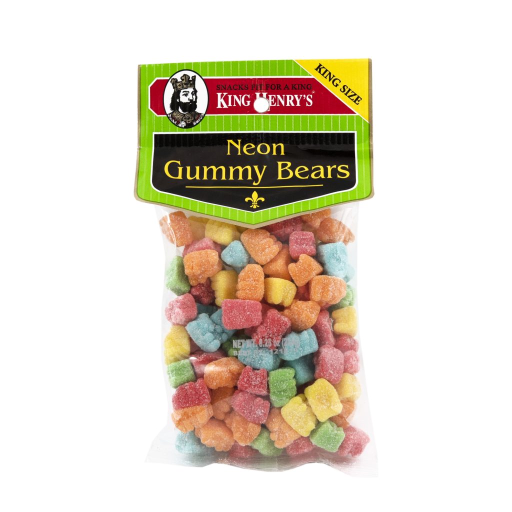 King Henry Neon Gummy Bears King Size