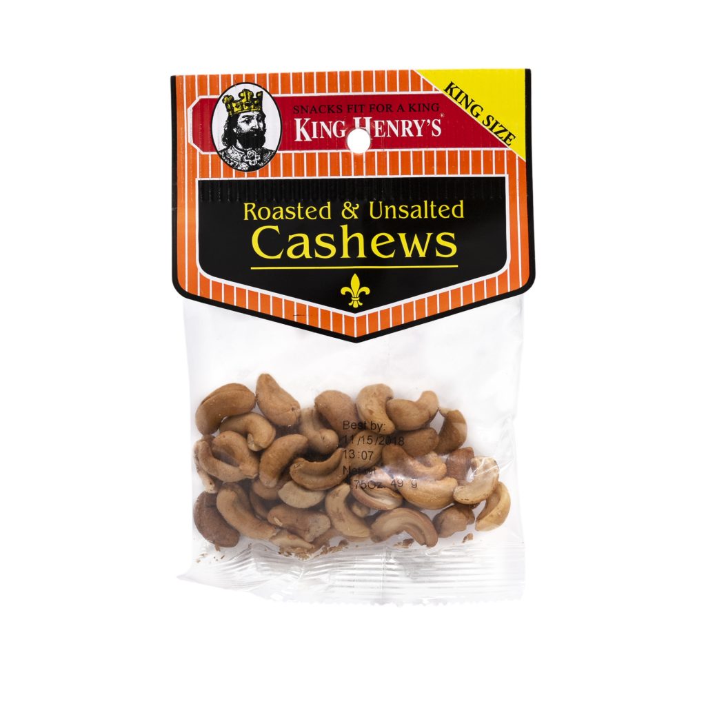 King Henry Unsalted Cashews King Size
