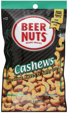 Beer Nuts Cashews 4oz