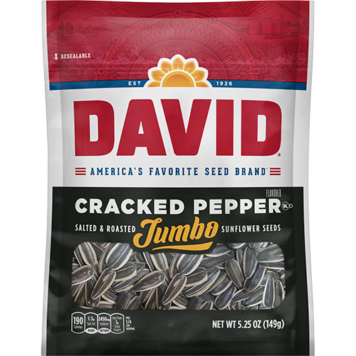 David Sunflower Seeds Cracked Pepper Jumbo 5.25oz