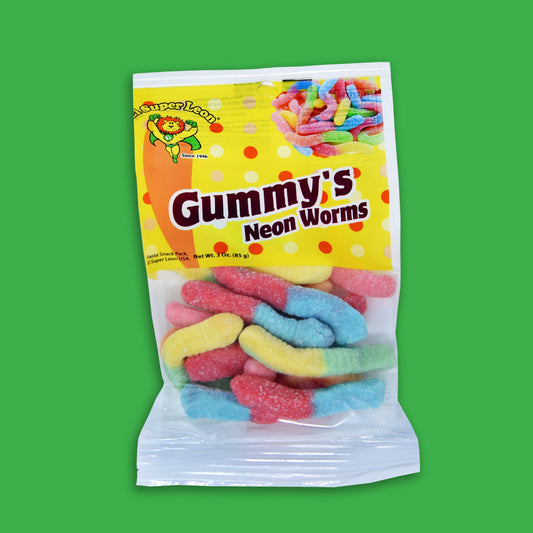 El Super Leon Neon Gummy Worms