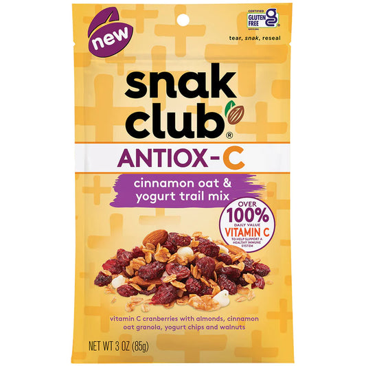 Snack Club Premium Size Antioxidant Cinnamon Oat and Yogurt Trail Mix