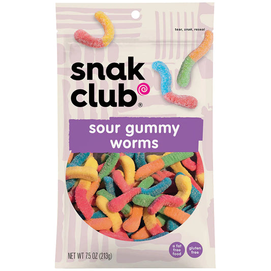 Snack Club Premium Size Sour Gummy Worms