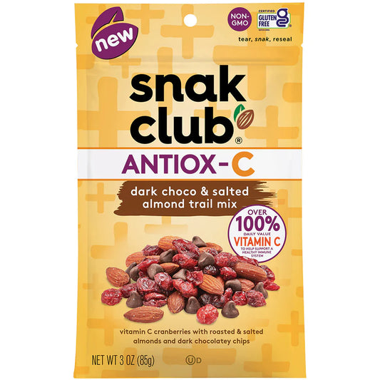 Snack Club Premium Size Antioxidant Dark Chocolate and Salted Almond Trail Mix