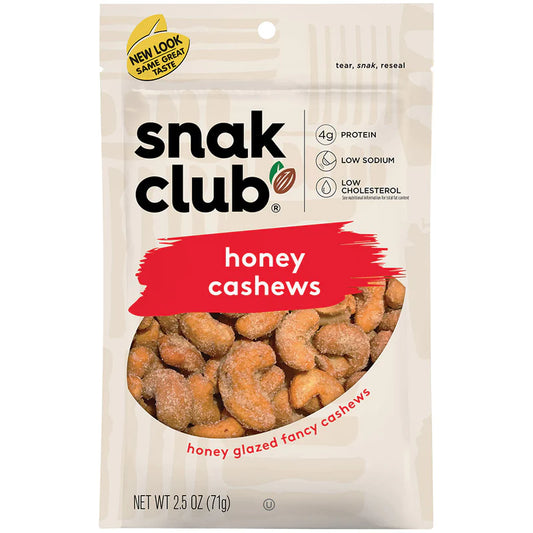 Snack Club Premium Size Honey Cashews