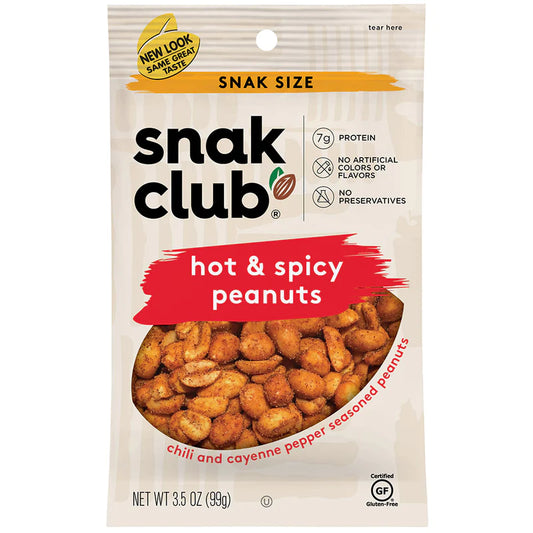 Snack Club Snack Size Hot and Spicy Peanuts