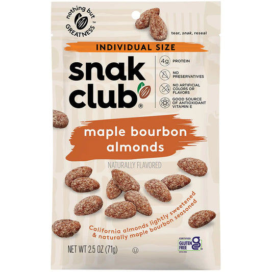 Snack Club Premium Size Maple Bourbon Almonds