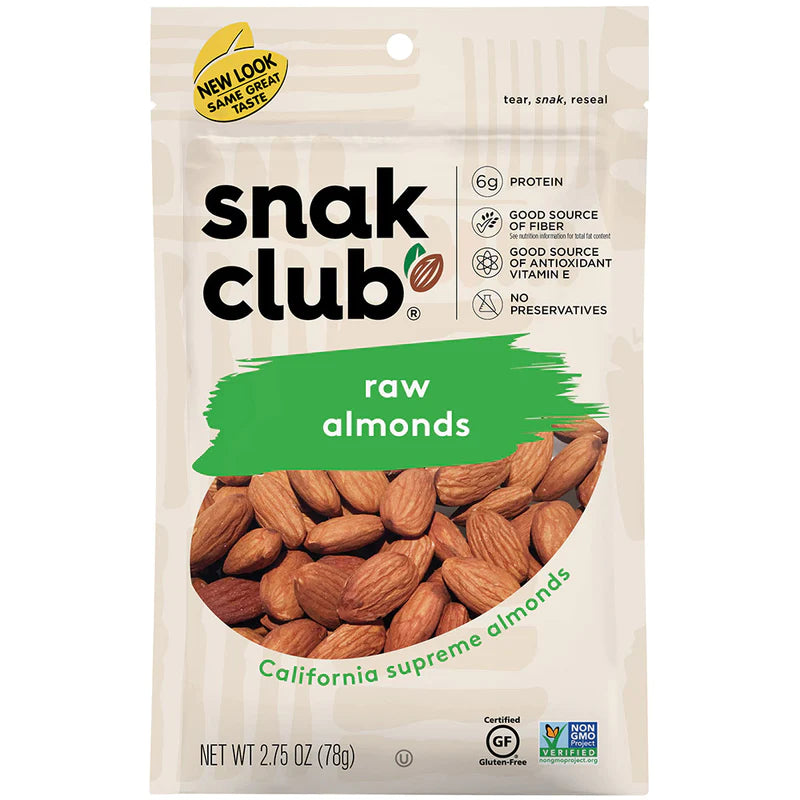 Snack Club Premium Size Raw Almonds