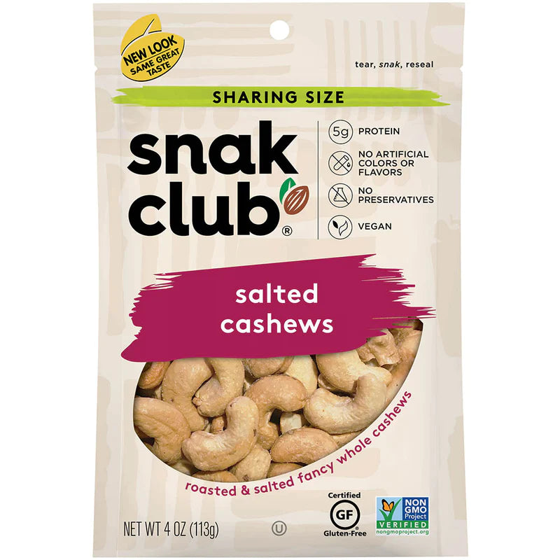 Snack Club Sharing Size Salted Cashews