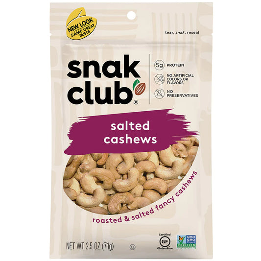 Snack Club Premium Size Salted Cashews