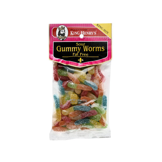 King Henry Sour Gummy Worms King Size